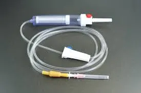 infusion set(i.v giving set )150cm,luer slip,w/latex connector, pe pack 25’s